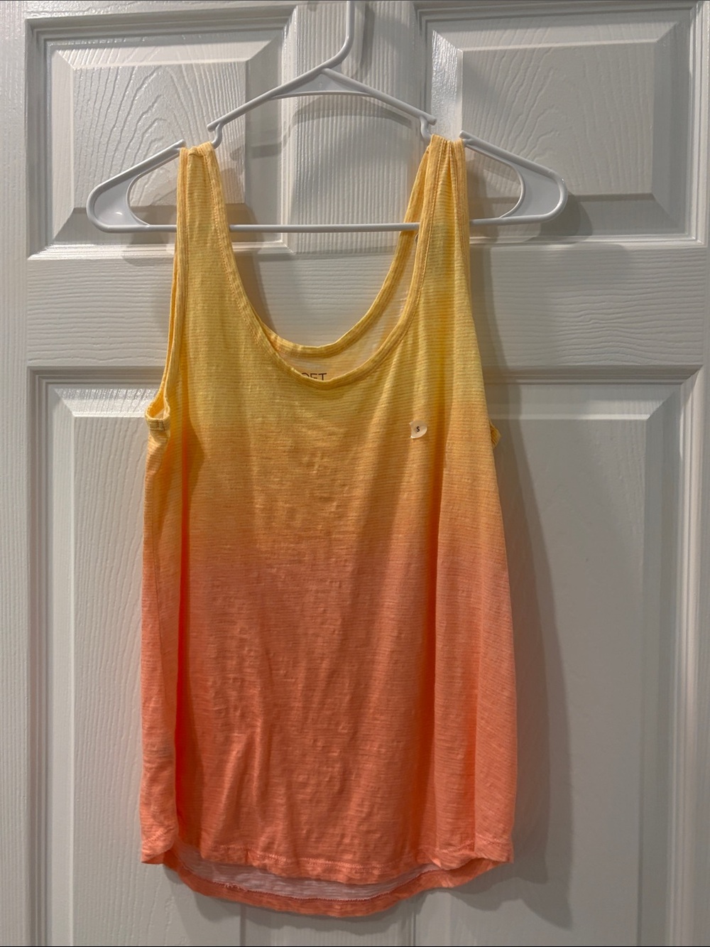 Loft Outlet Sunset Ombre Tank Top - Yellow to Orange NWT Size Small